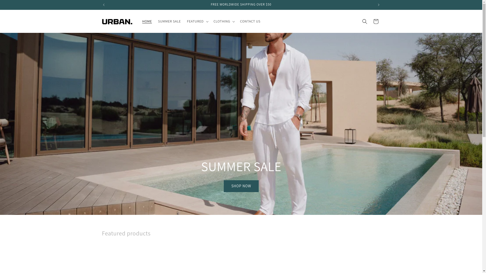 website screenshot of https://urban-london.shop/