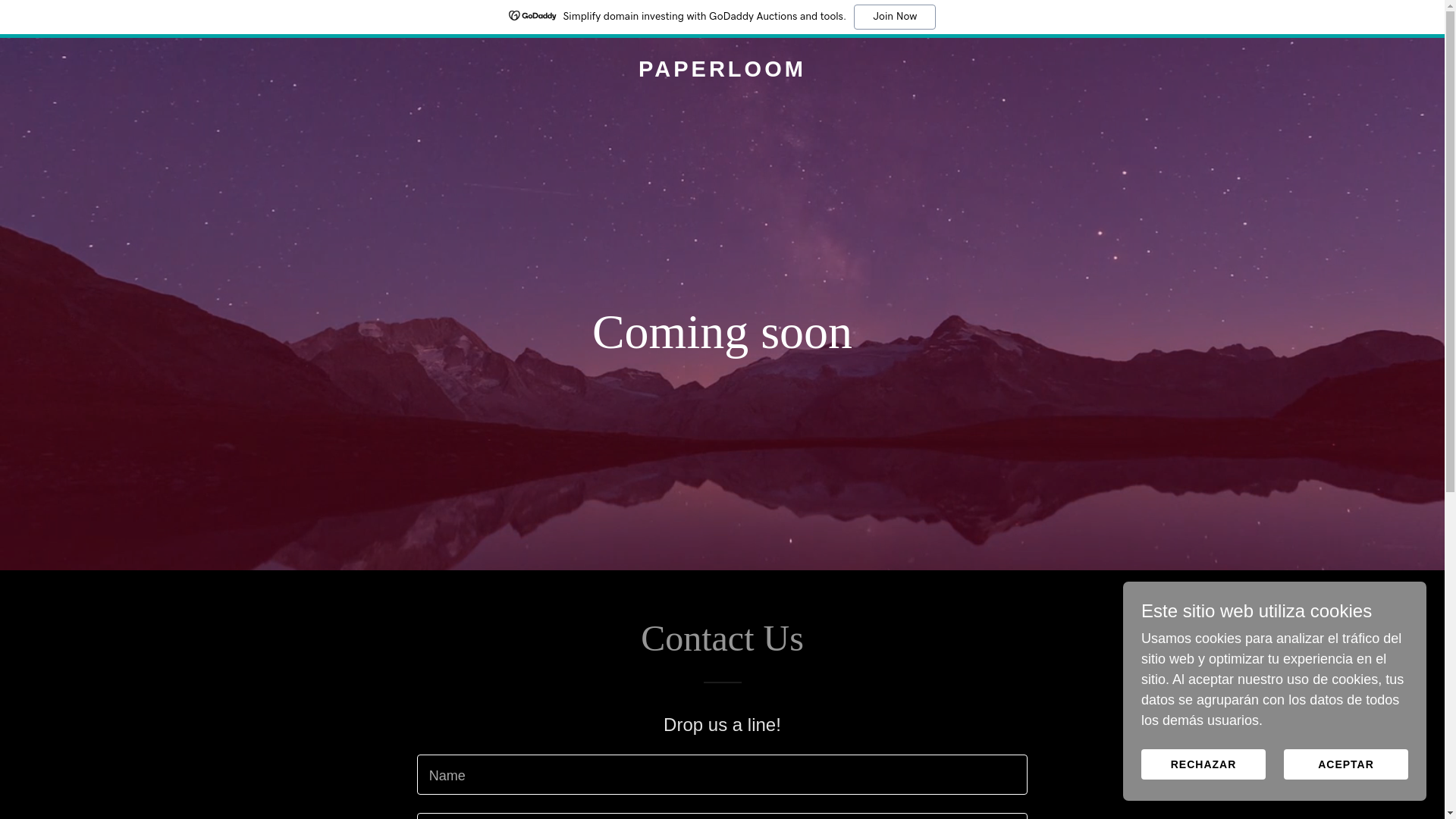 website screenshot of https://paperloom.es/