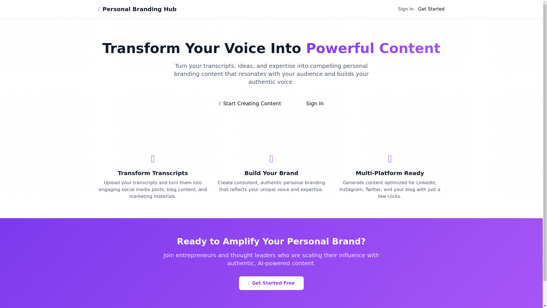website screenshot of https://personal-branding-hub.pages.dev/