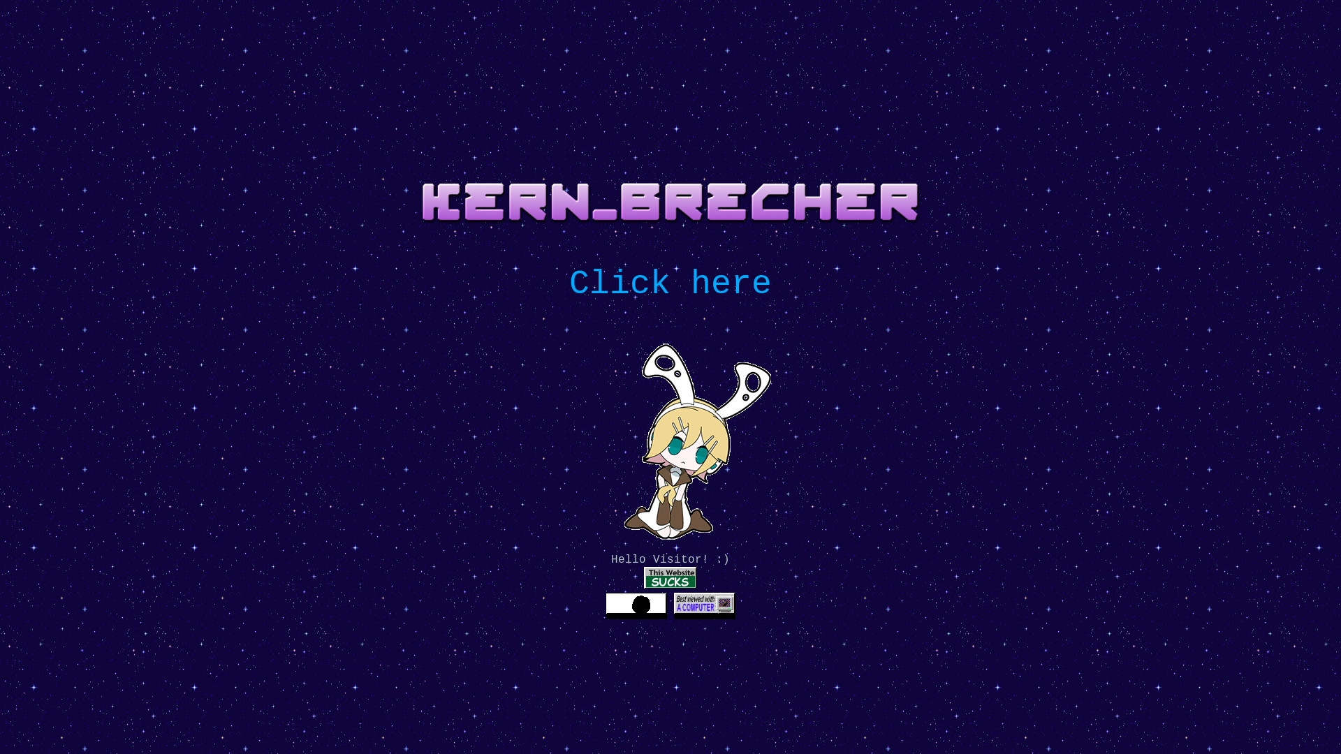 website screenshot of https://kernbrecher.moe/