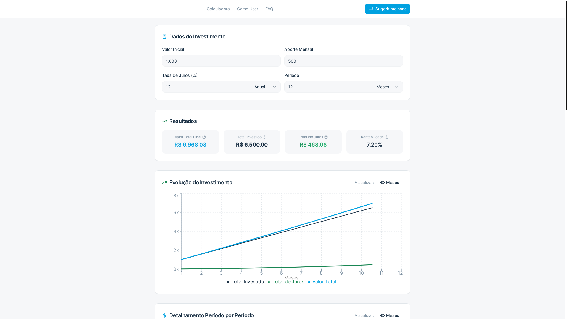 website screenshot of https://calculadoragrana.com.br/