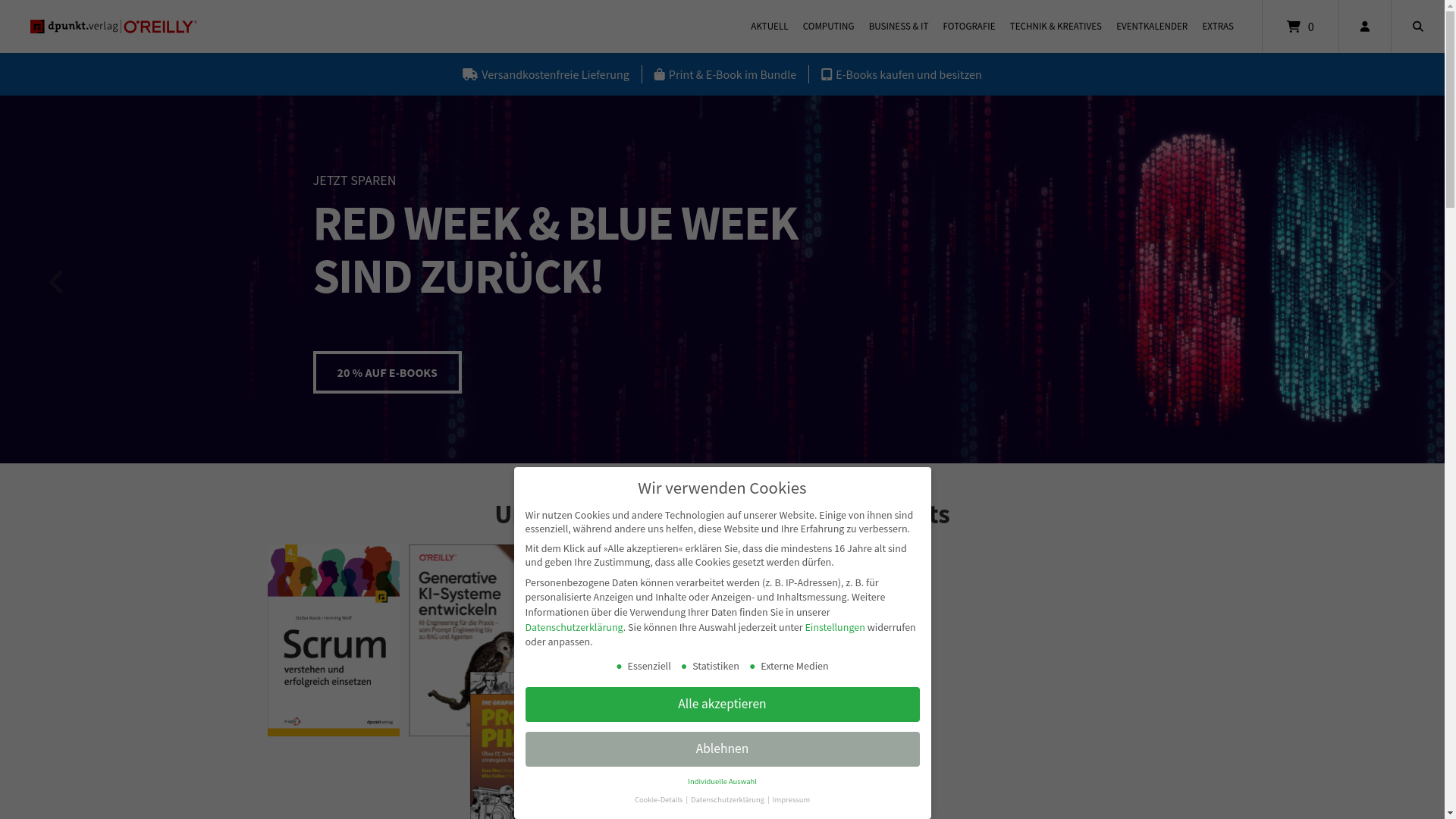 website screenshot of https://dpunkt.de/
