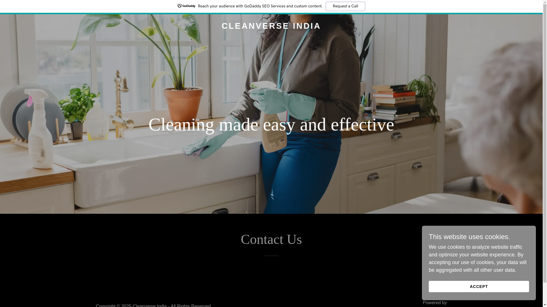 website screenshot of https://cleanverseindia.com/