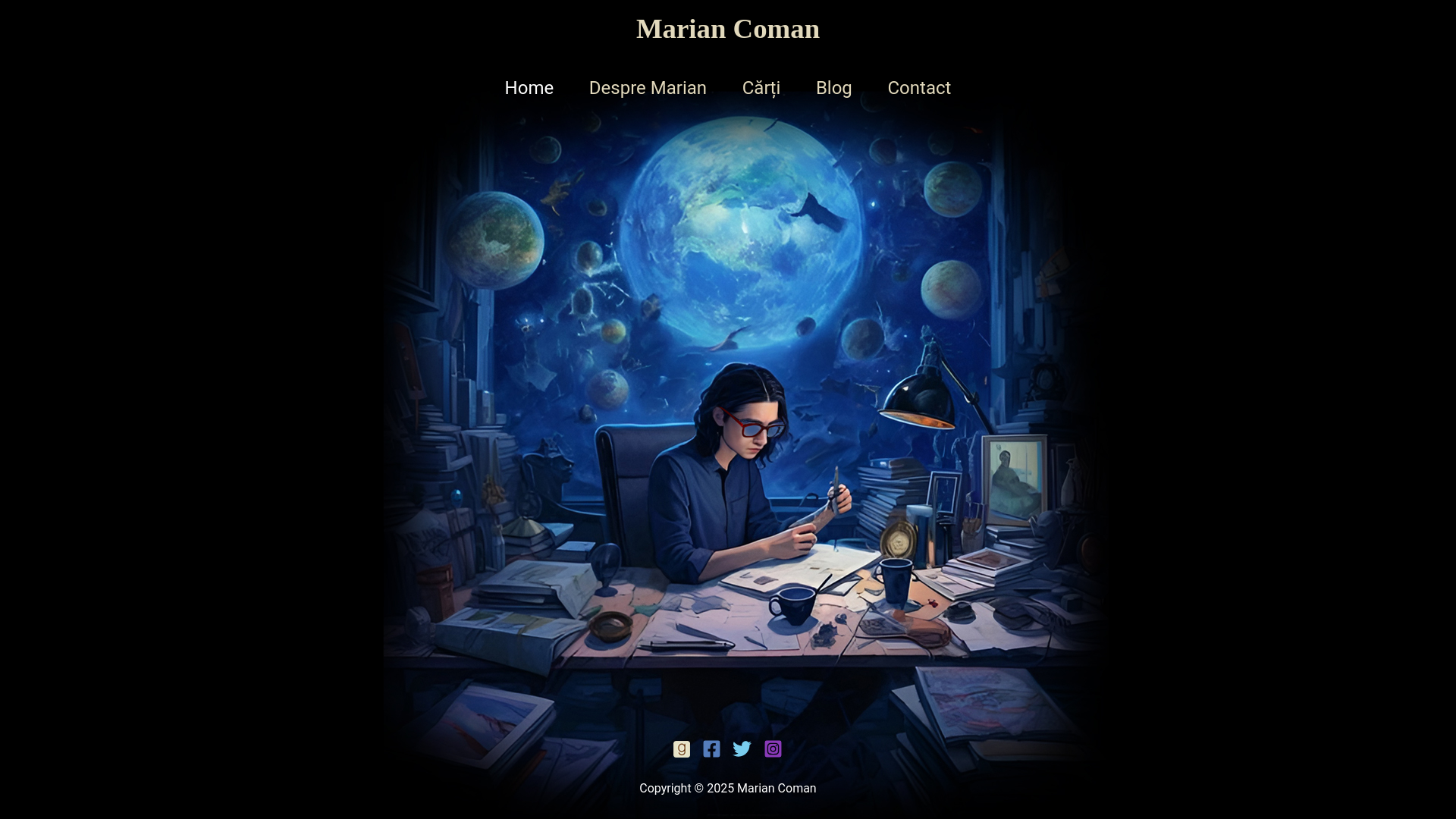 website screenshot of https://mariancoman.ro/