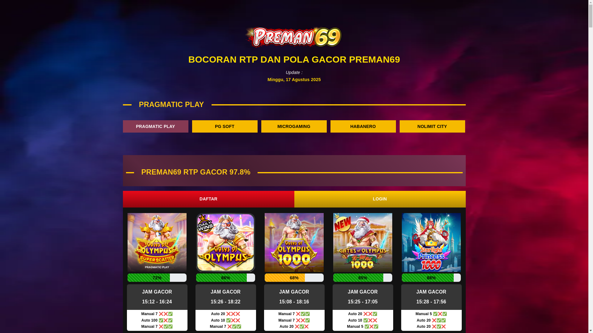 website screenshot of https://rtpangon-preman69.shop/