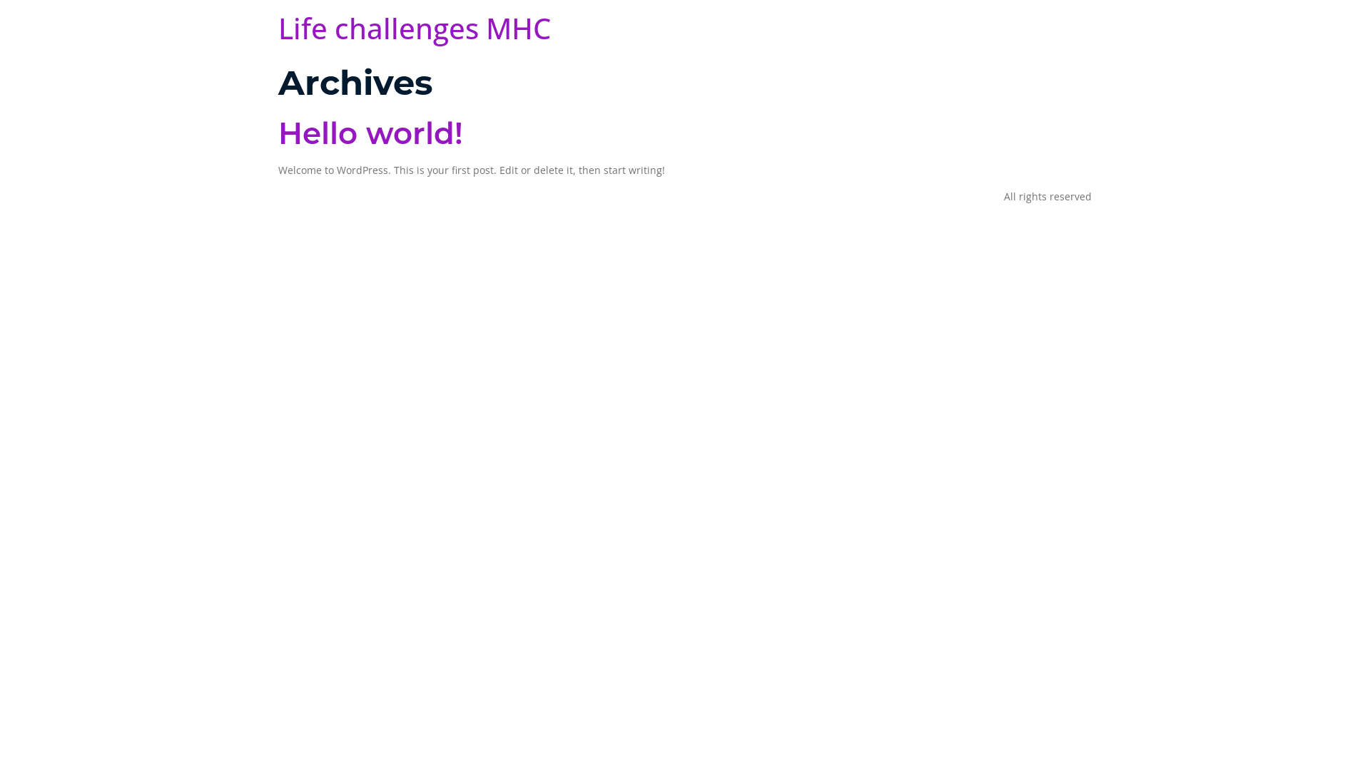 website screenshot of https://lifeschallengesmhc.com/