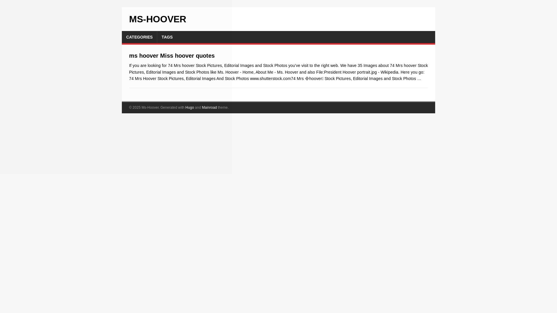 website screenshot of https://ms-hoover.pages.dev/