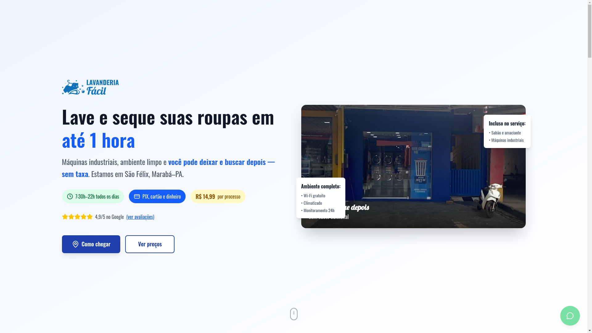 website screenshot of https://lavanderia-facil-base.pages.dev/