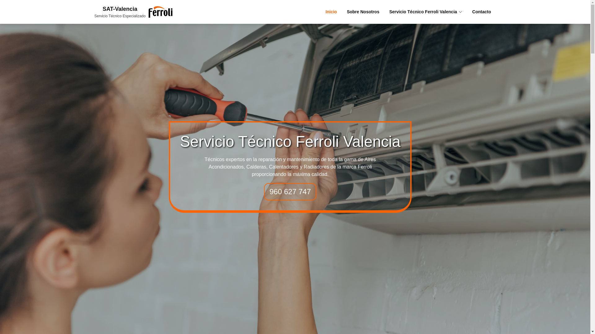 website screenshot of https://serviciotecnicovalencia-fersat.com.es/