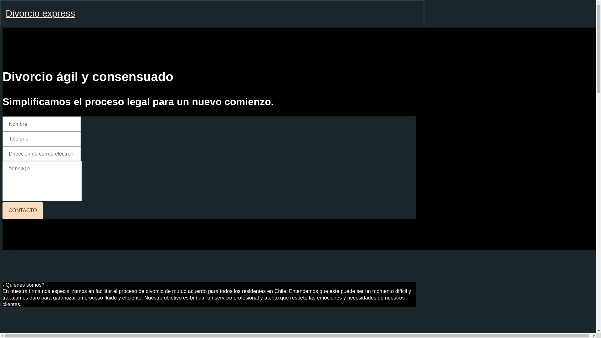 website screenshot of https://divorcio-express-chile.com/