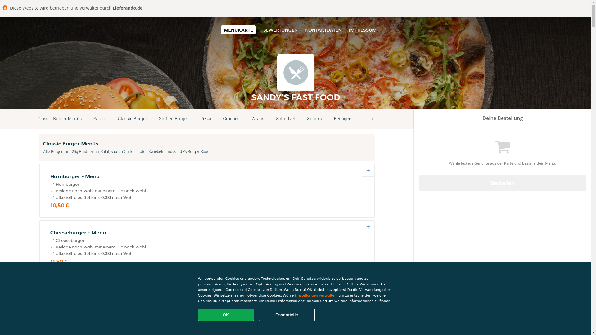 website screenshot of https://sandysfastfood-verdenaller.de/