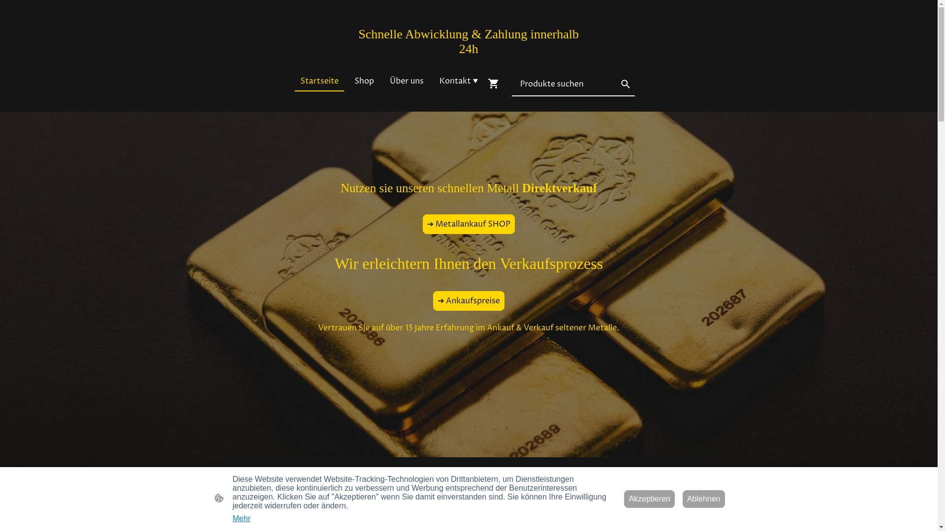 website screenshot of https://metallankauf-aktuelle-preise.de/