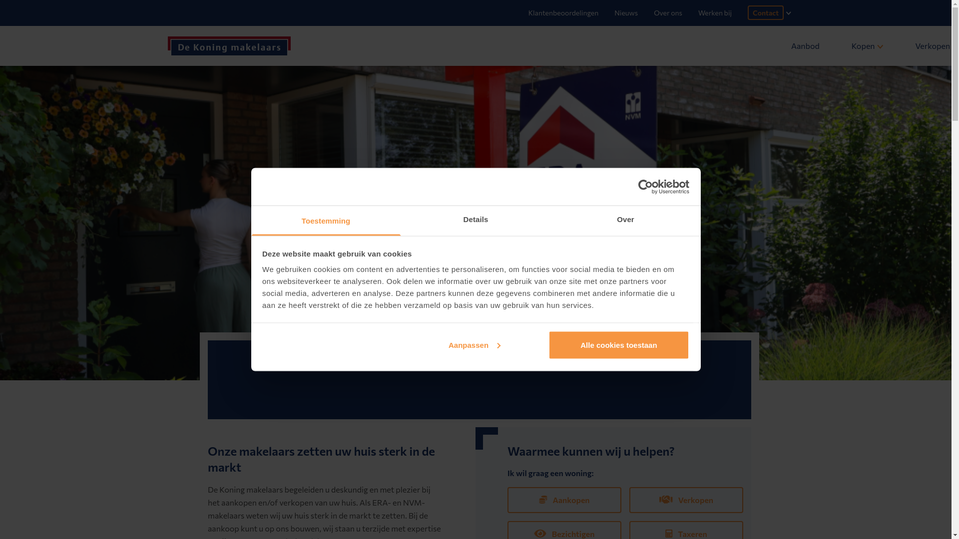 website screenshot of https://dekoning-alphen-aan-den-rijn.nl/