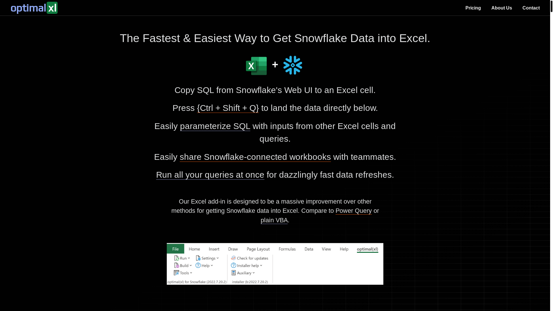 website screenshot of https://optimalxl.com/