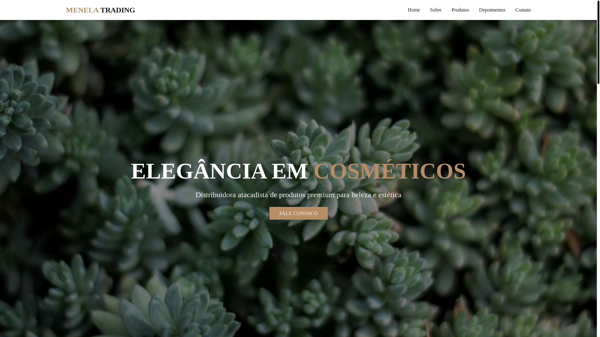 website screenshot of https://menelatrading.shop/
