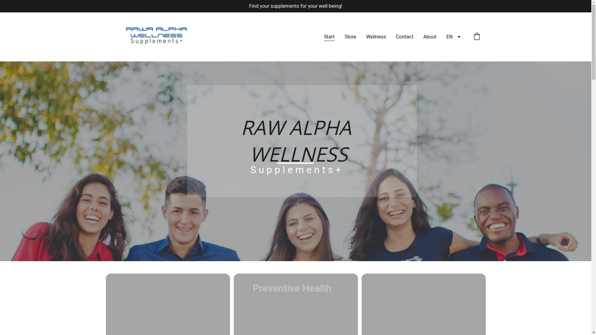website screenshot of https://rawalphawellness.com/