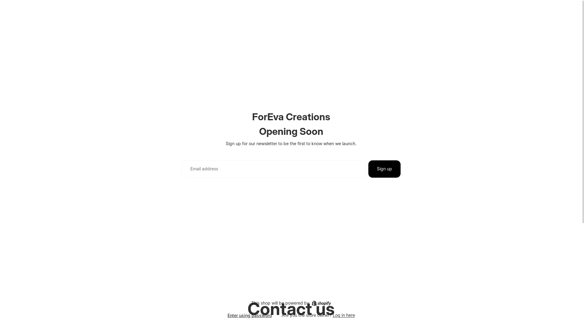 website screenshot of https://forevacreations.net/