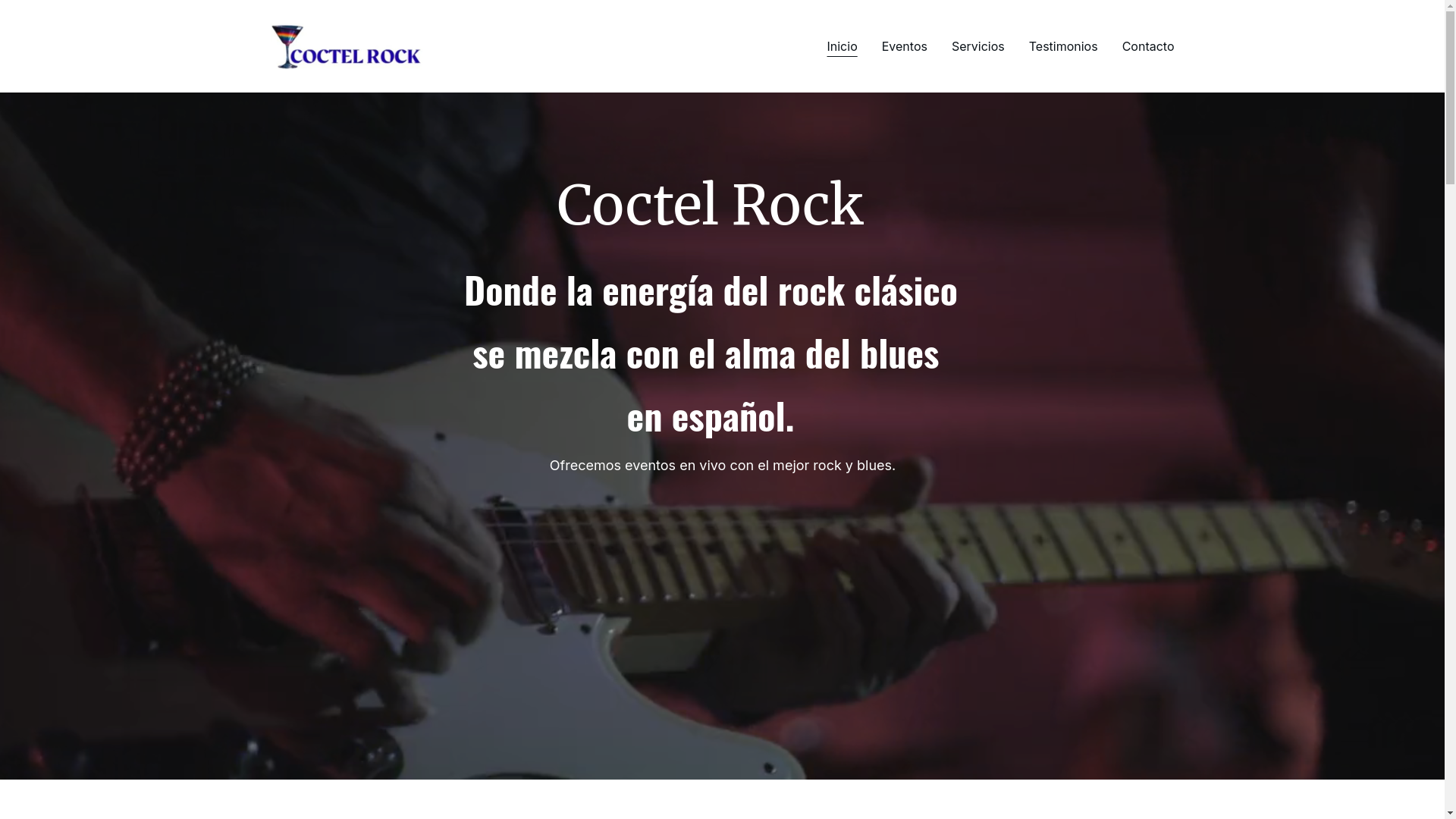 website screenshot of https://coctelrockbanda.com/