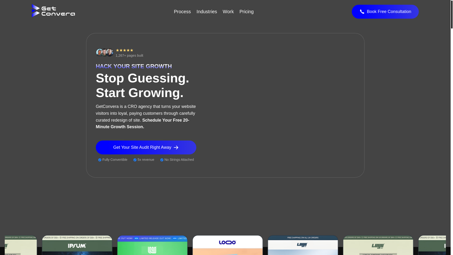 website screenshot of https://getconvera-agency-site.pages.dev/