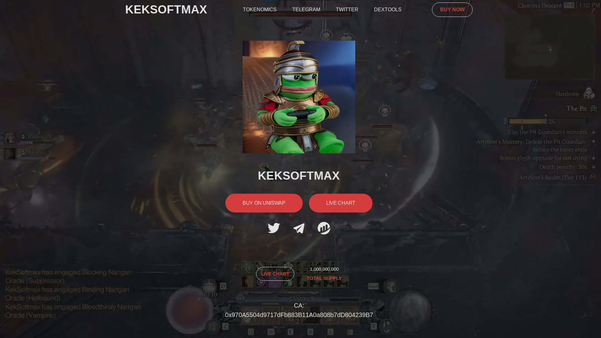 website screenshot of https://keksoftmax.xyz/