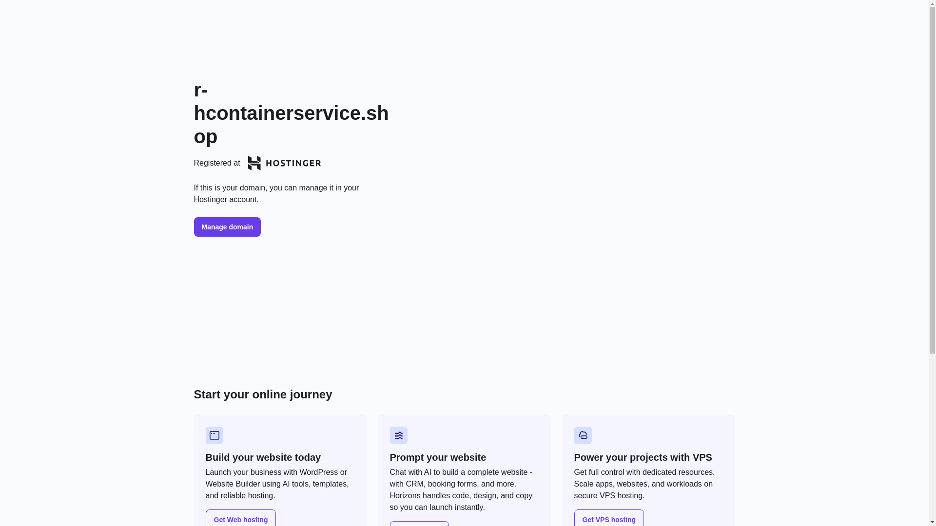 website screenshot of https://r-hcontainerservice.shop/