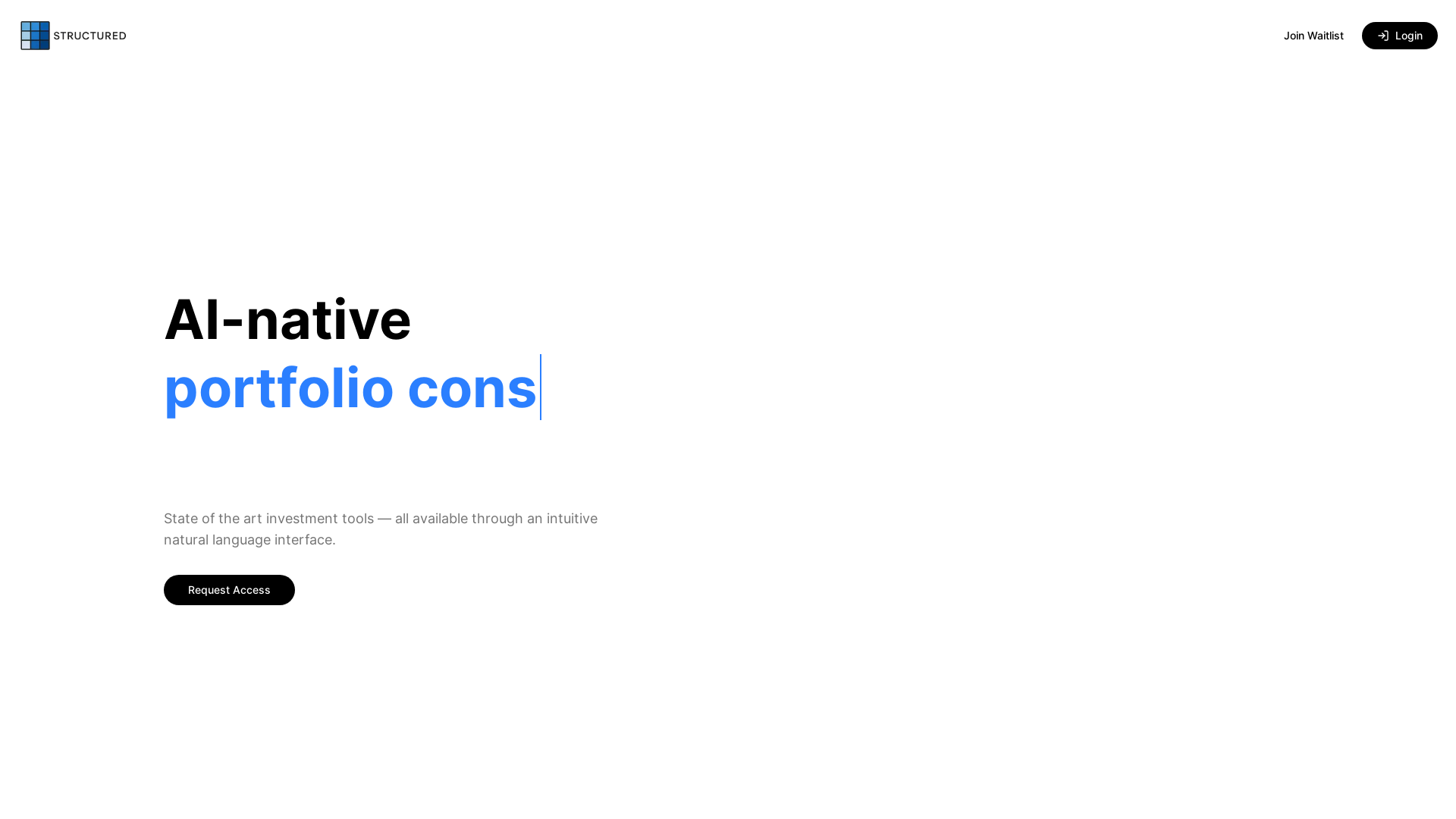 website screenshot of https://trystructured.ai/