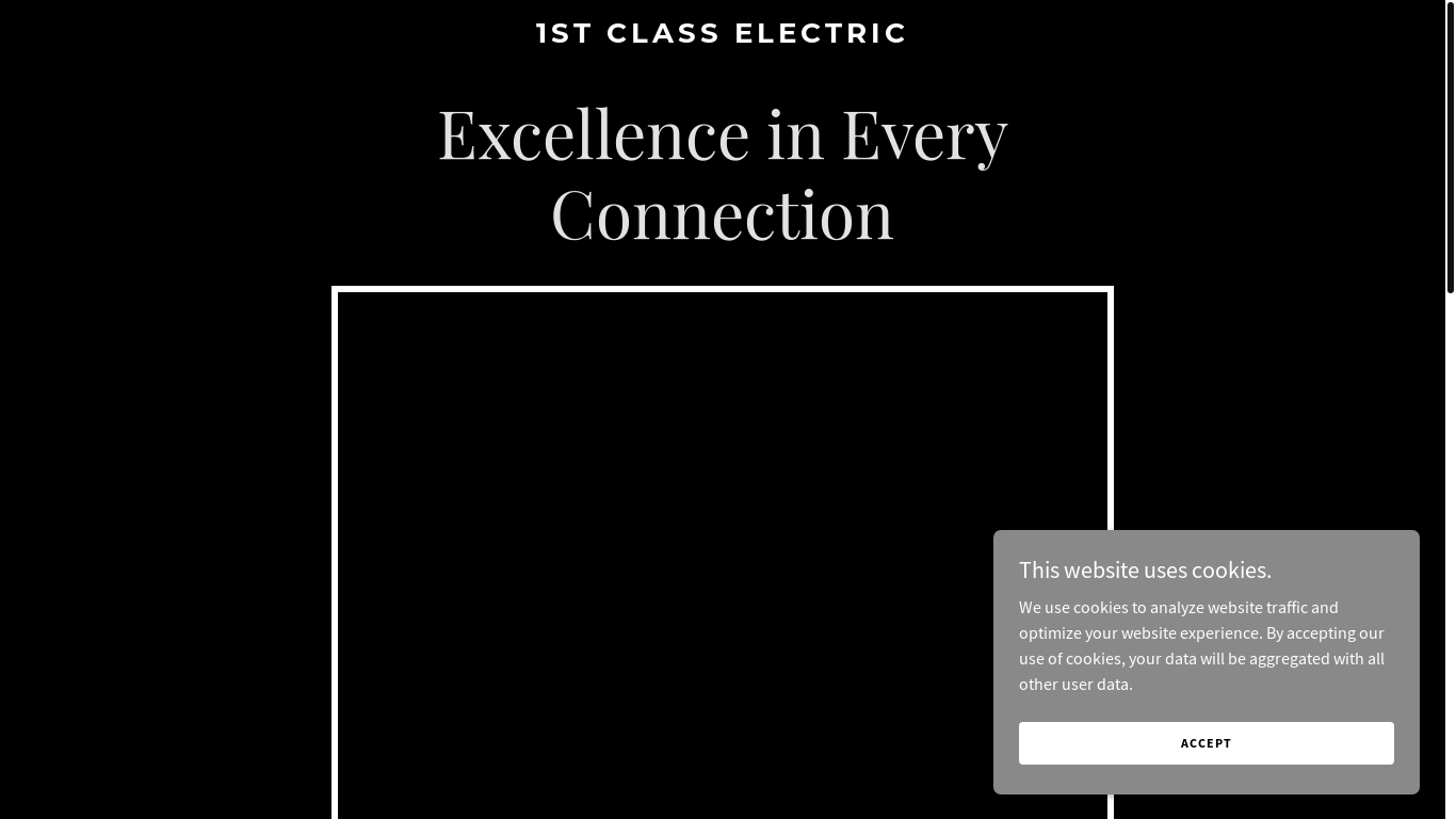 website screenshot of https://1stclass-electric.com/