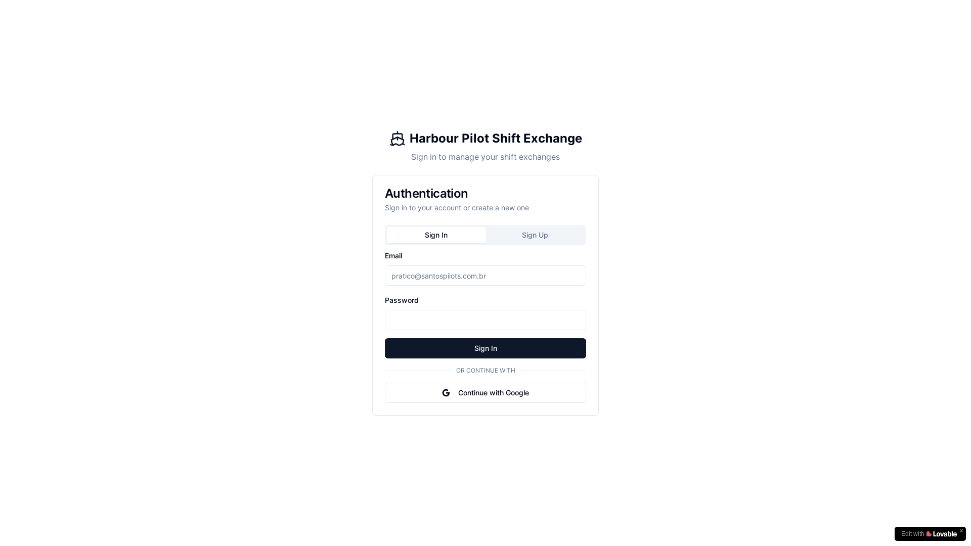 website screenshot of https://shiftexchange.lat/