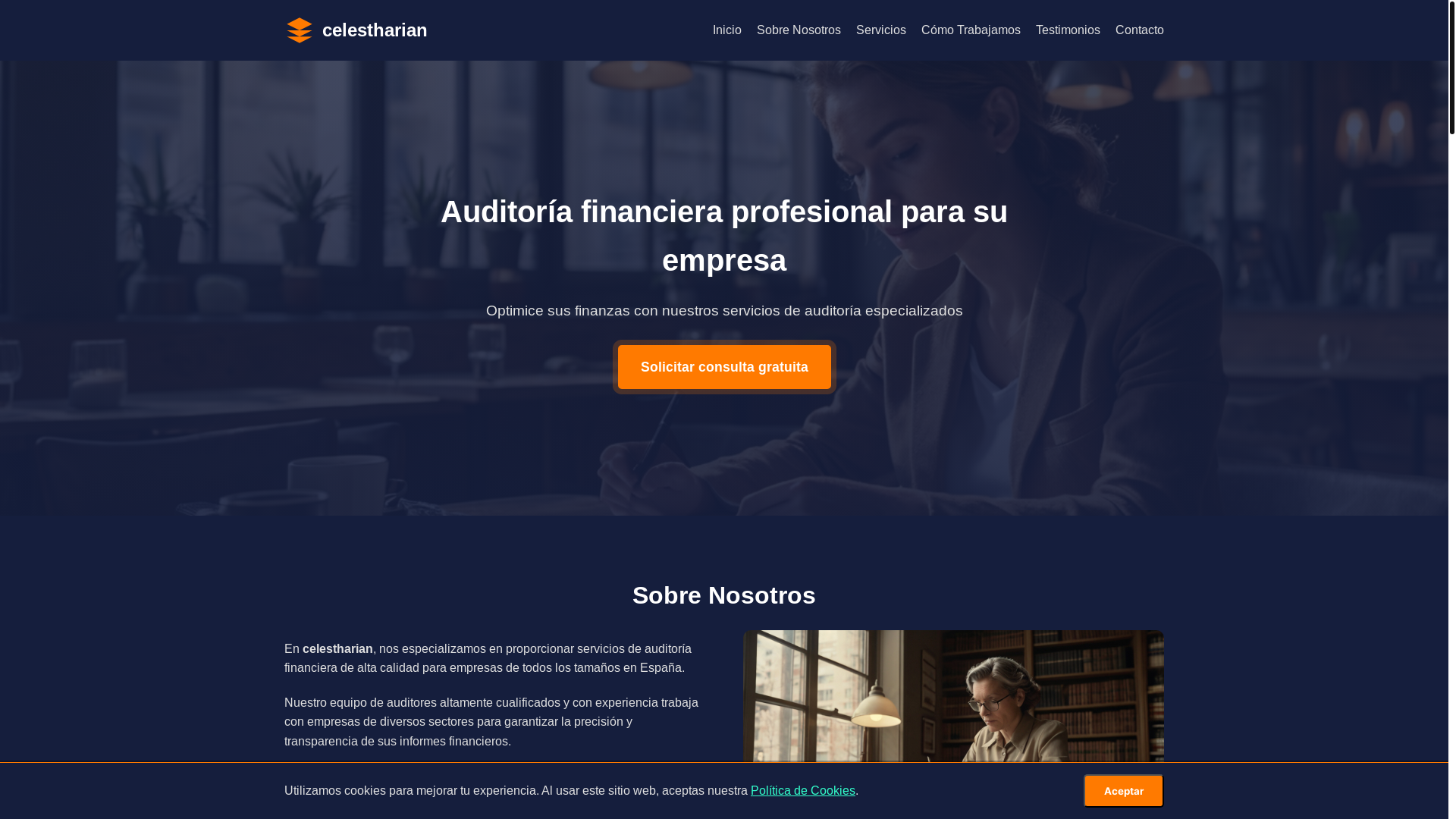 website screenshot of https://celestharian.com/