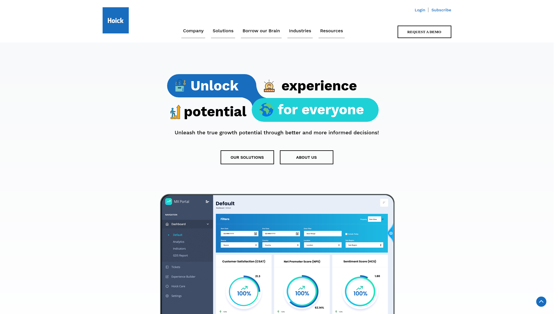 website screenshot of https://hoickvision.com/