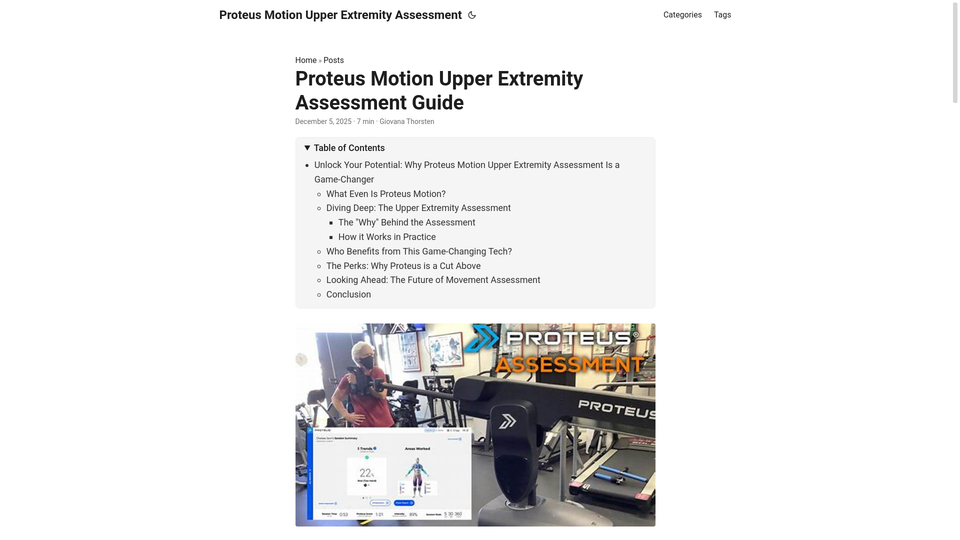 website screenshot of https://proteusmotionupperextremityassessment3.pages.dev/