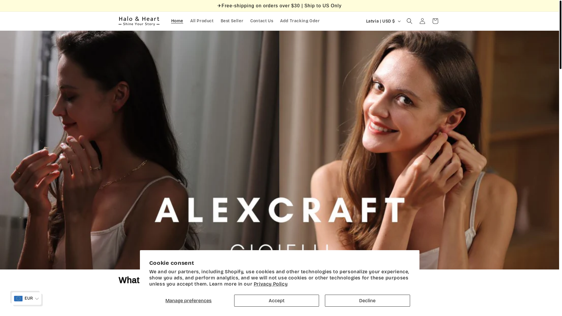 website screenshot of https://haloheart.shop/