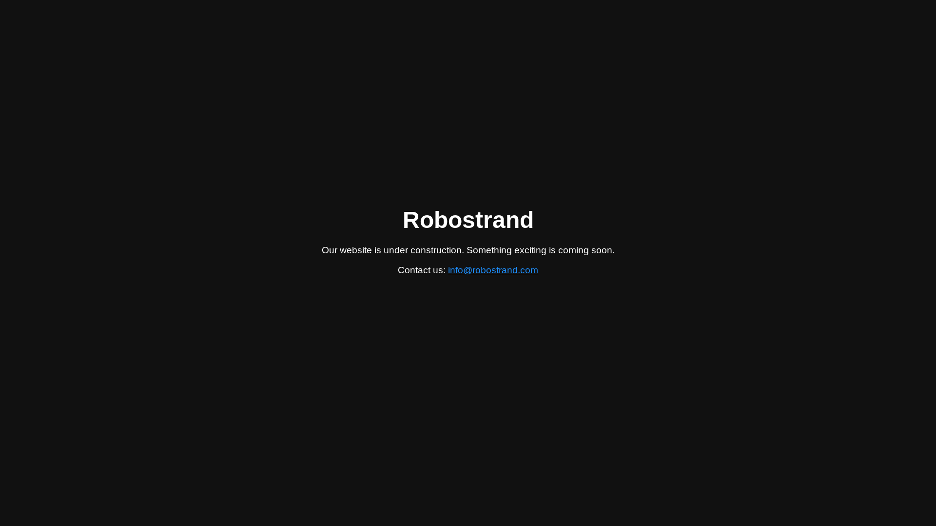 website screenshot of https://robostrand.com/