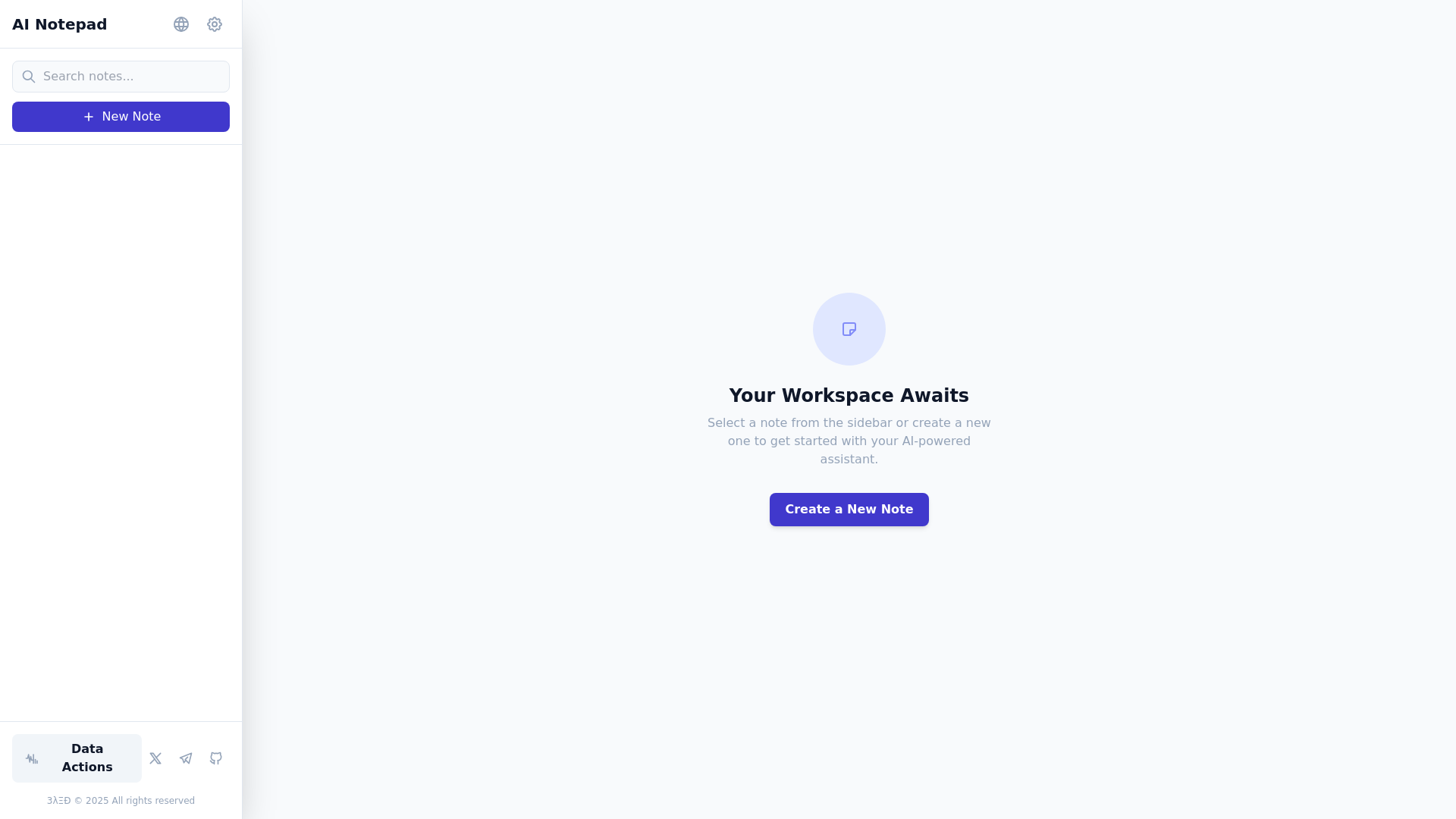 website screenshot of https://ai-notepad.pages.dev/
