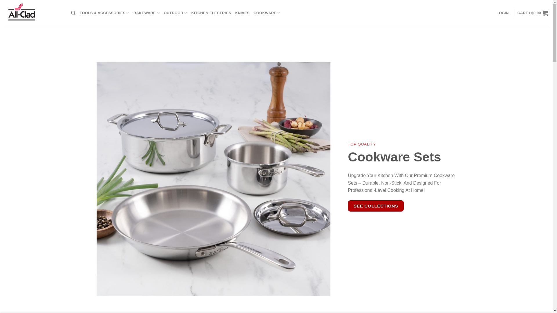 website screenshot of https://stainlessallclad.com/