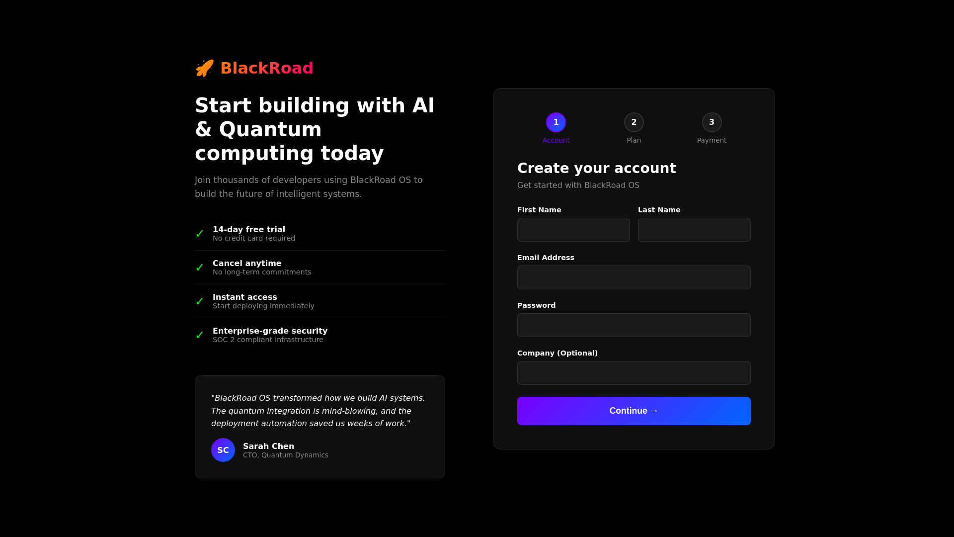 website screenshot of https://signup-blackroad-io.pages.dev/