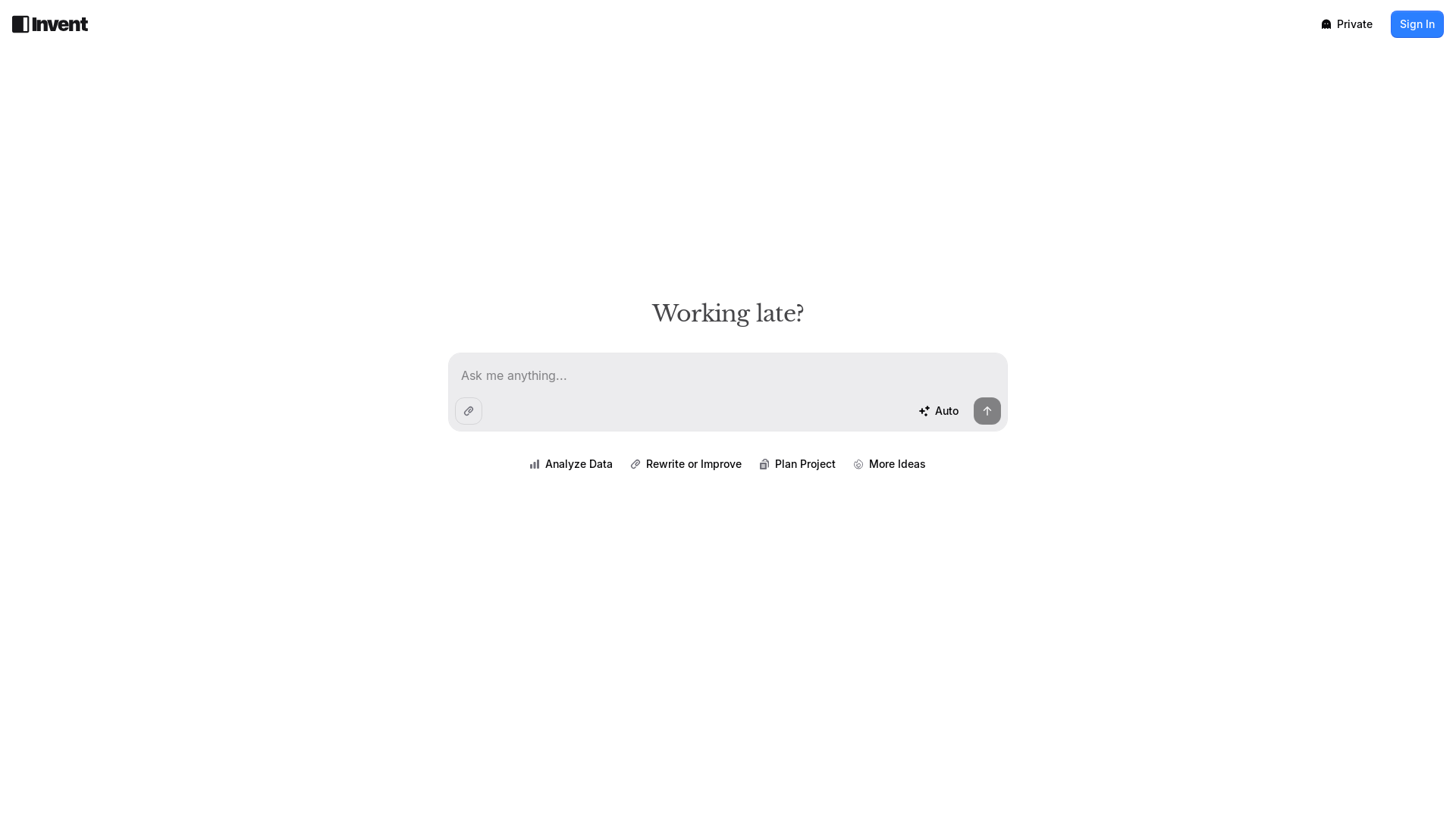 website screenshot of https://invent-app.pages.dev/