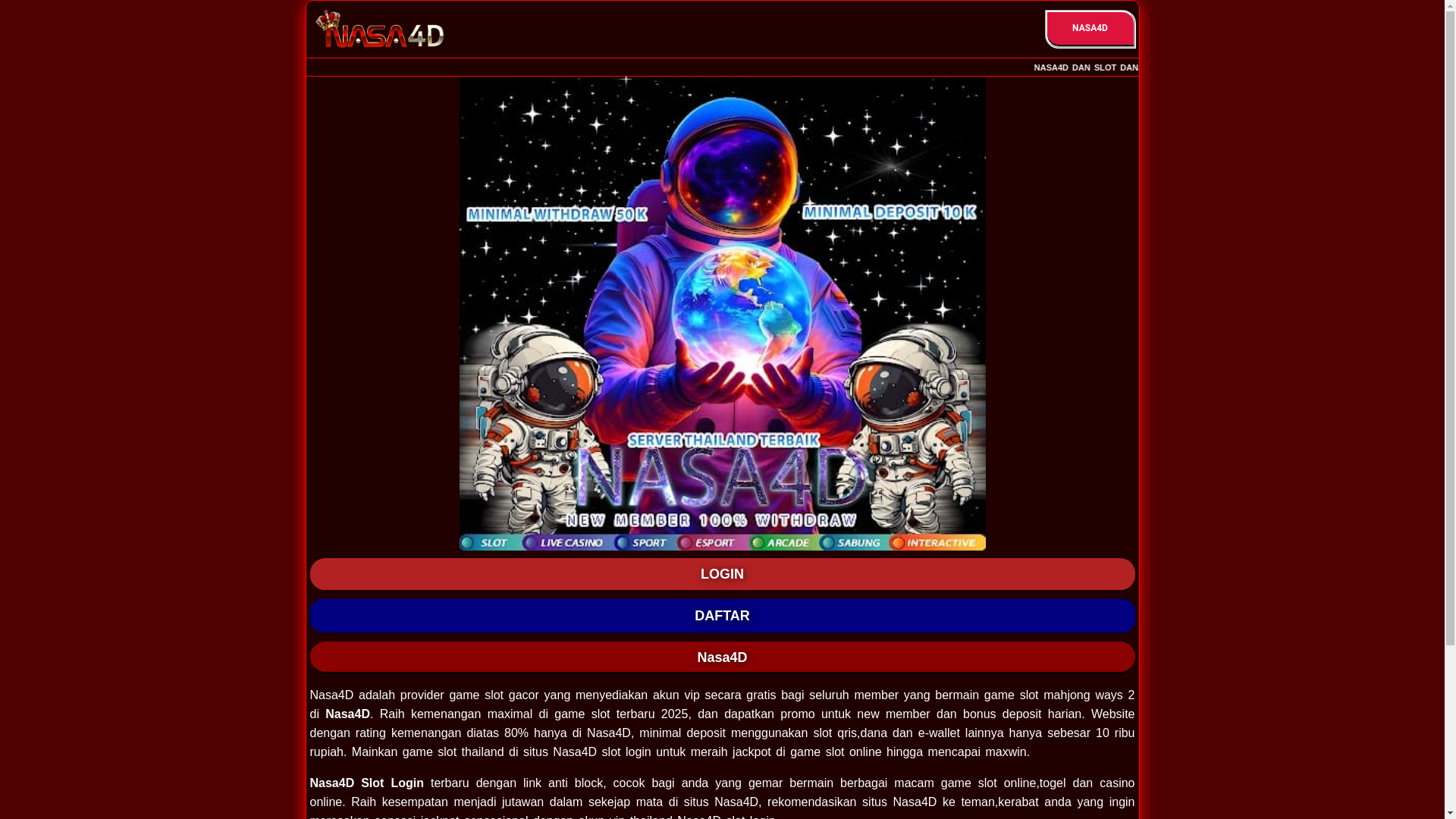 website screenshot of https://slotdananasa.pages.dev/