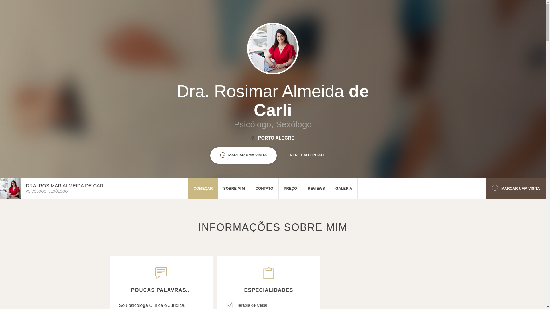 website screenshot of https://psicologarosidecarli.com/