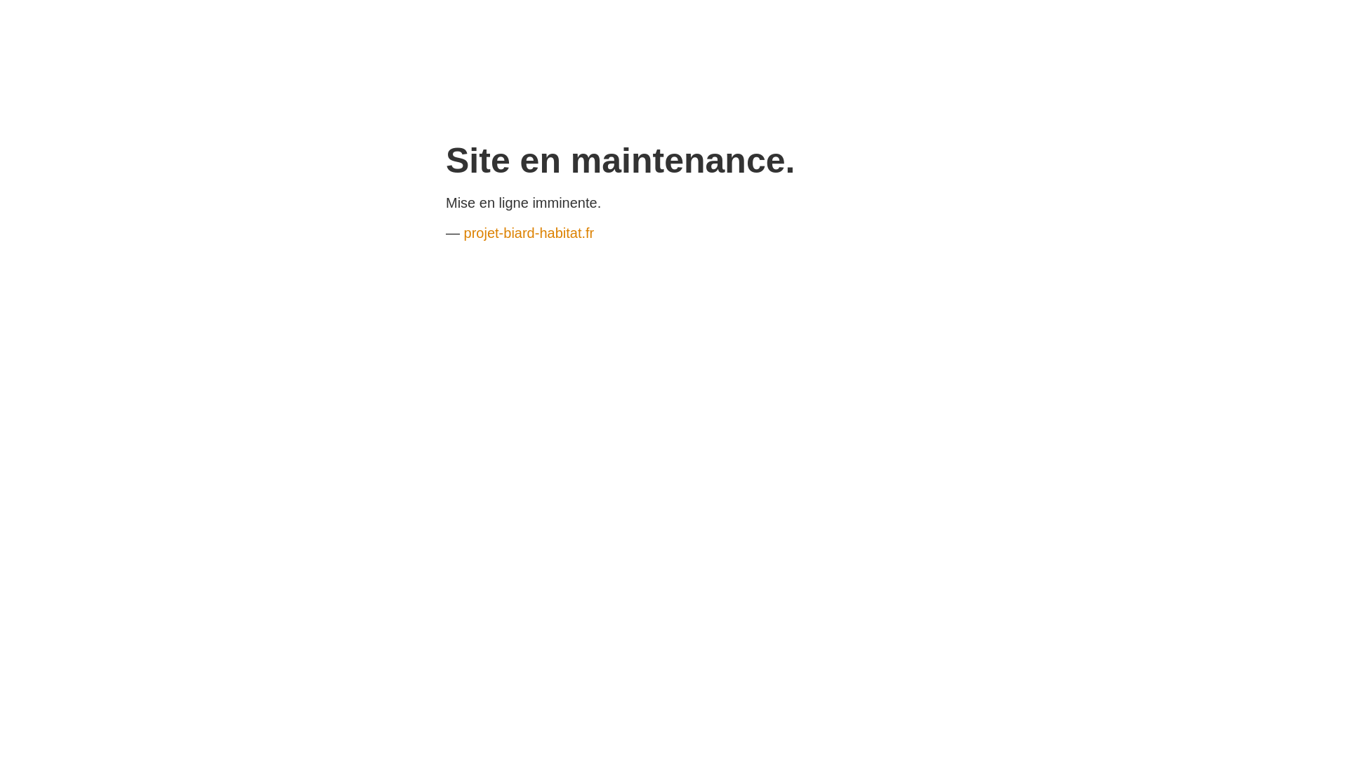 website screenshot of https://projet-biard-habitat.fr/