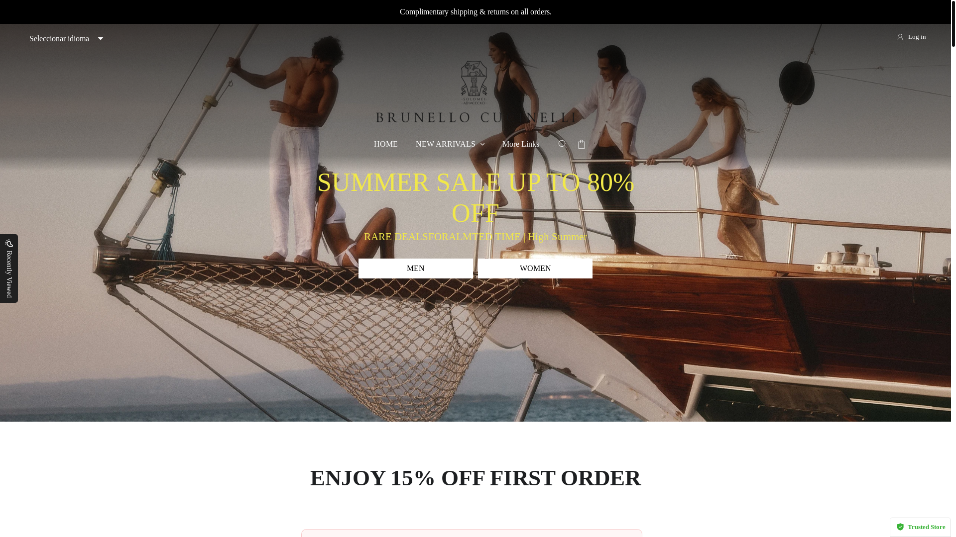 website screenshot of https://brunellocucinelli-brand.store/