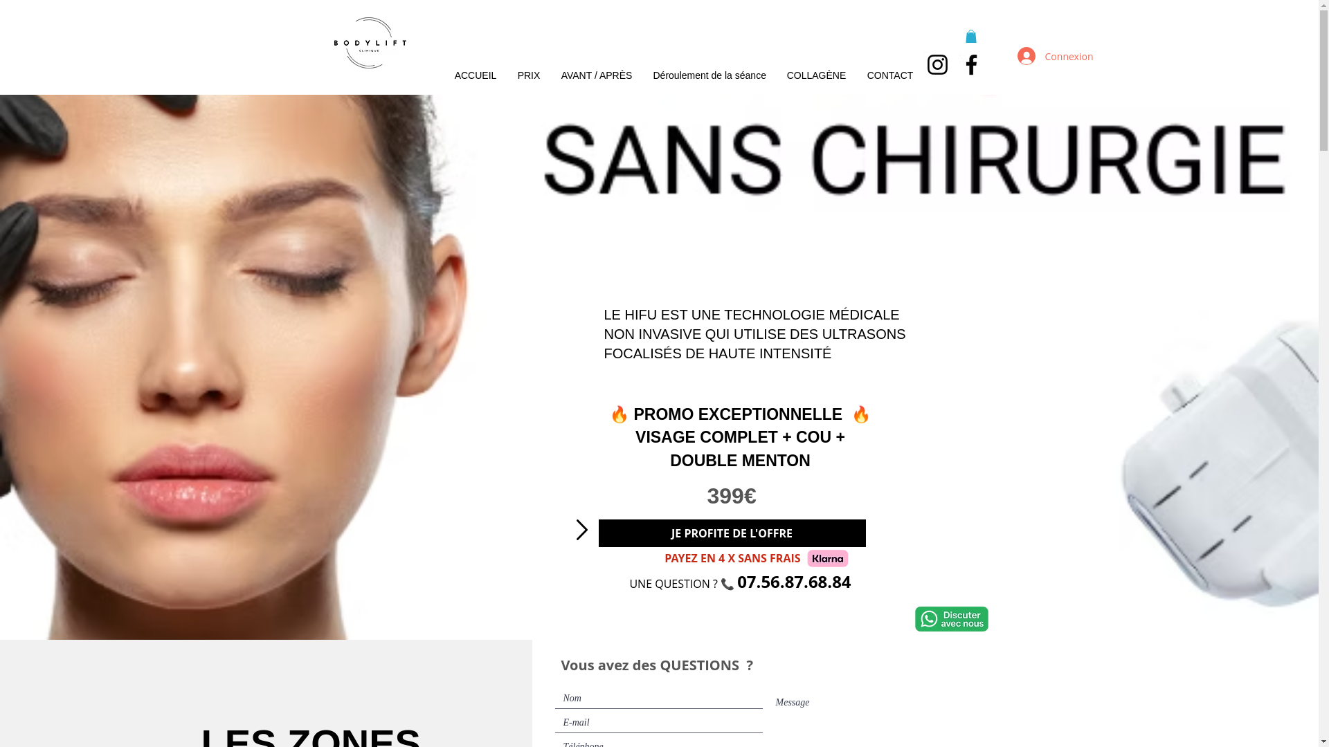 website screenshot of https://liftingsanschirurgie-lille.com/
