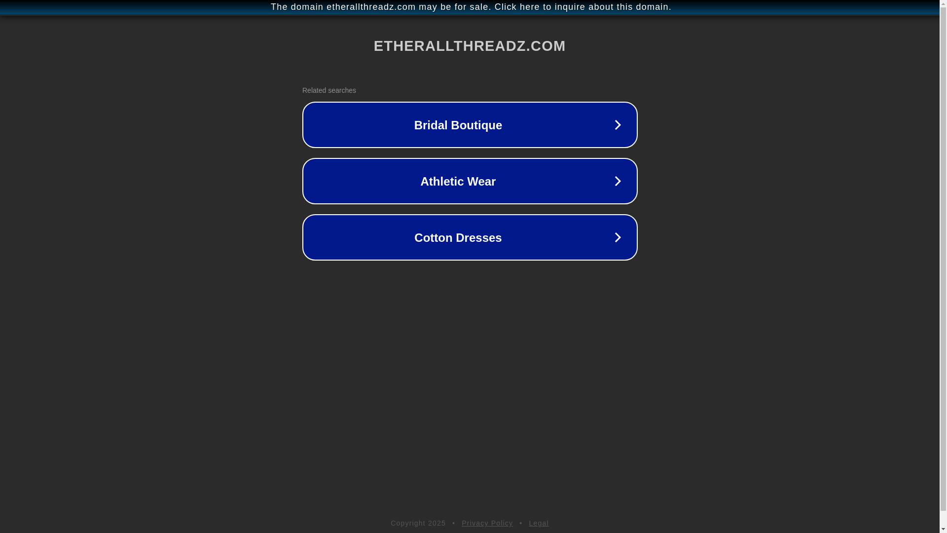website screenshot of https://etherallthreadz.com/