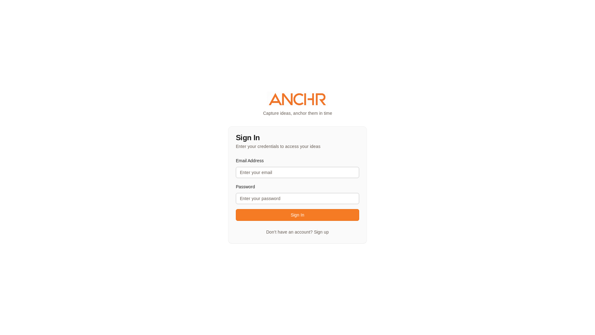 website screenshot of https://anchr.cc/