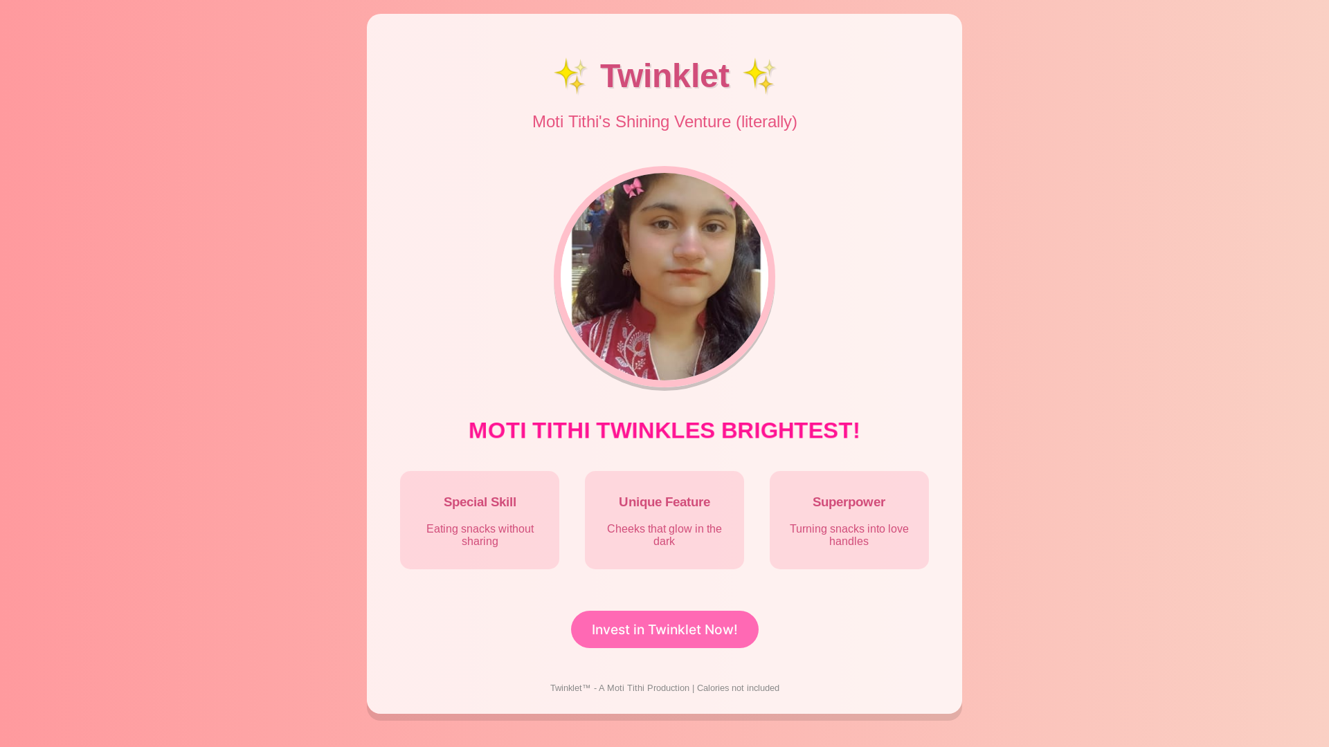 website screenshot of https://twinklette.shop/