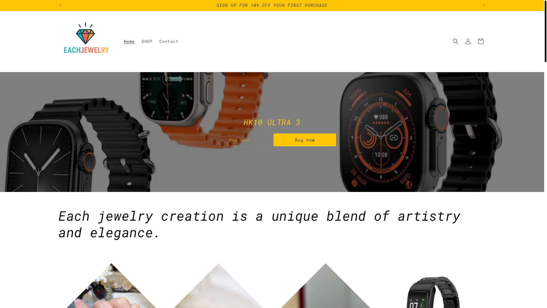 website screenshot of https://eachjewelry.net/
