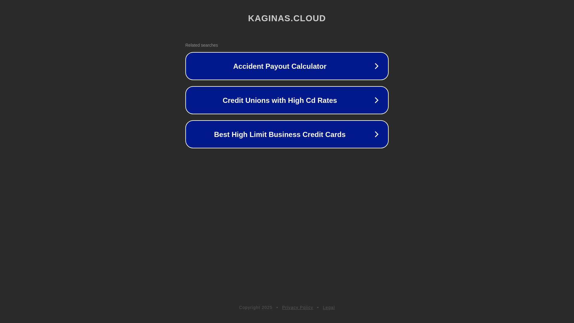 website screenshot of https://kaginas.cloud/