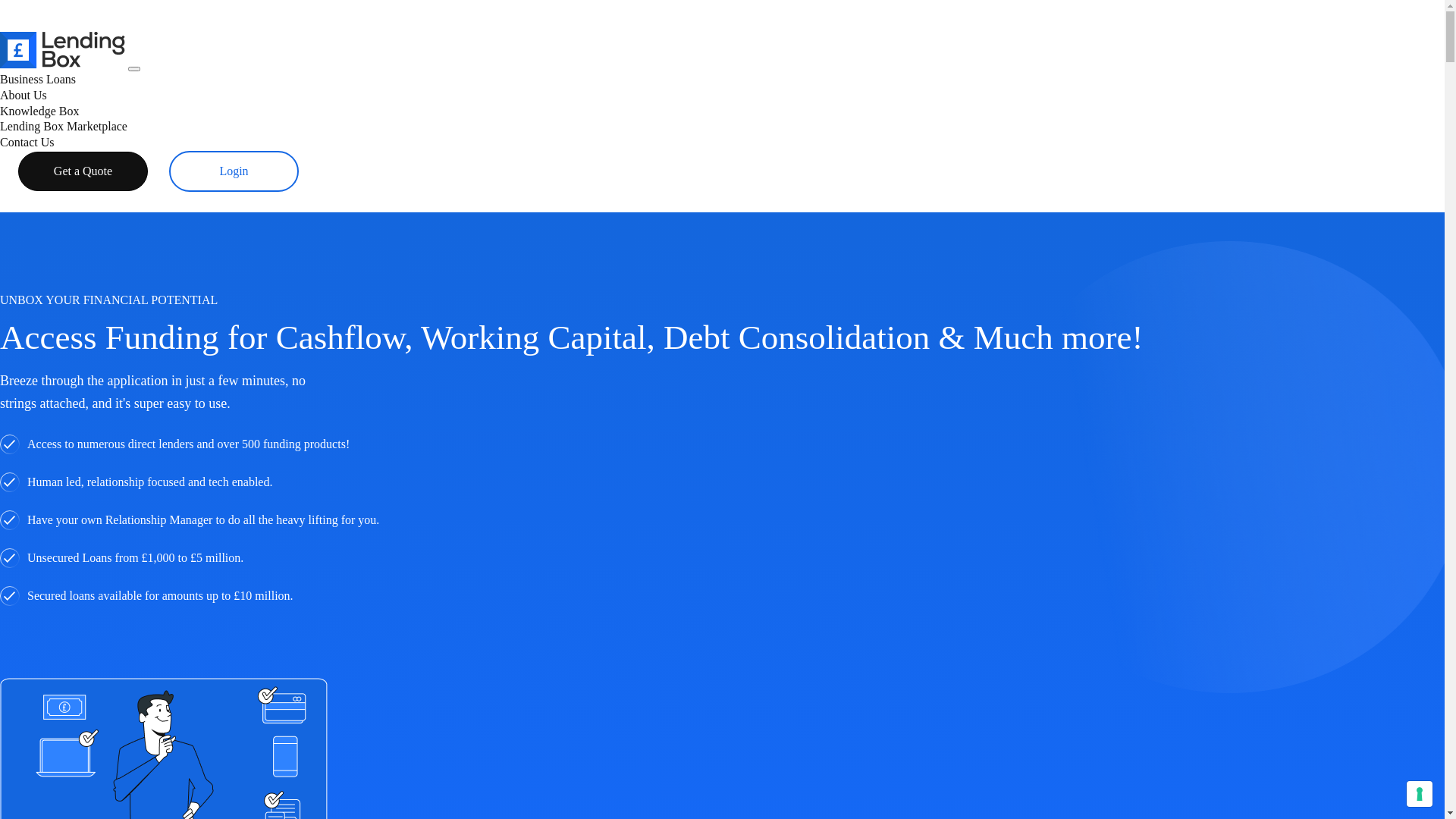 website screenshot of https://getbusinessloans.org/