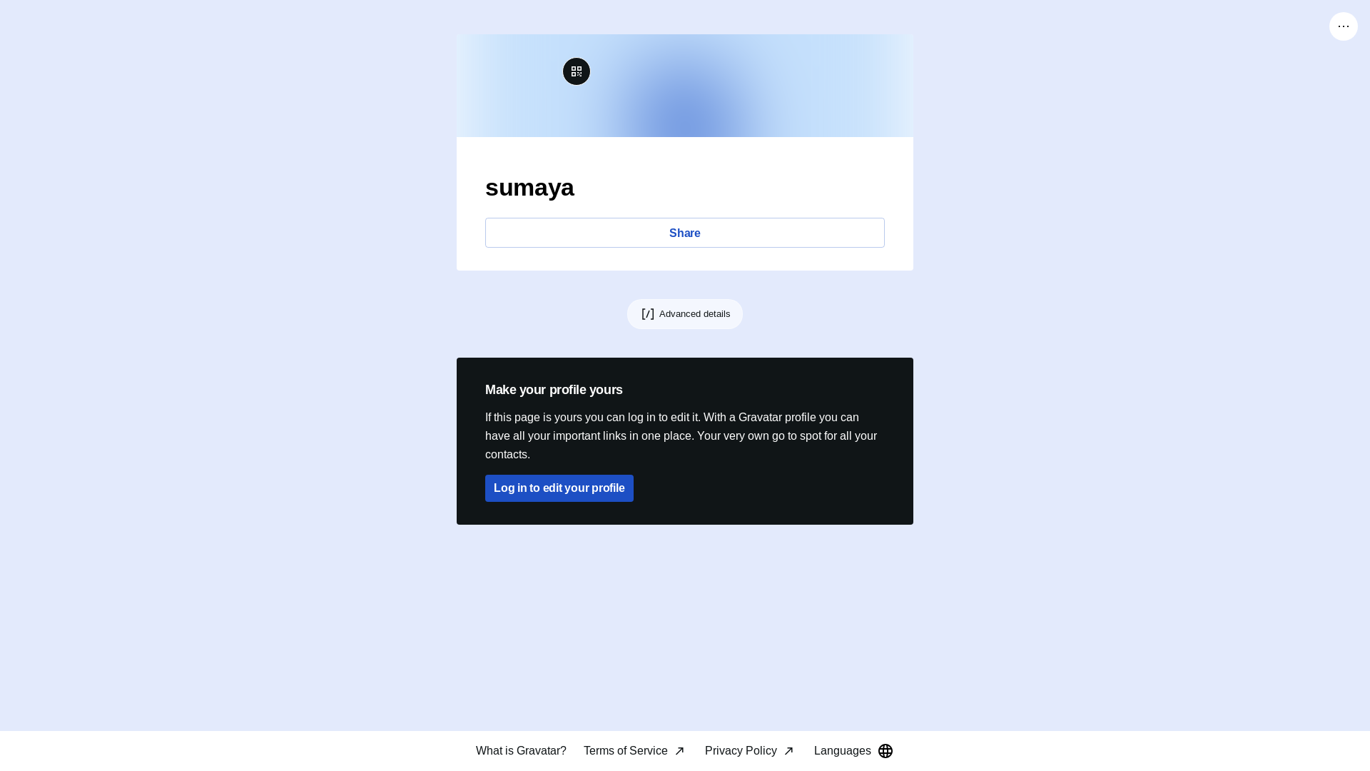 website screenshot of https://sumaya.bio/