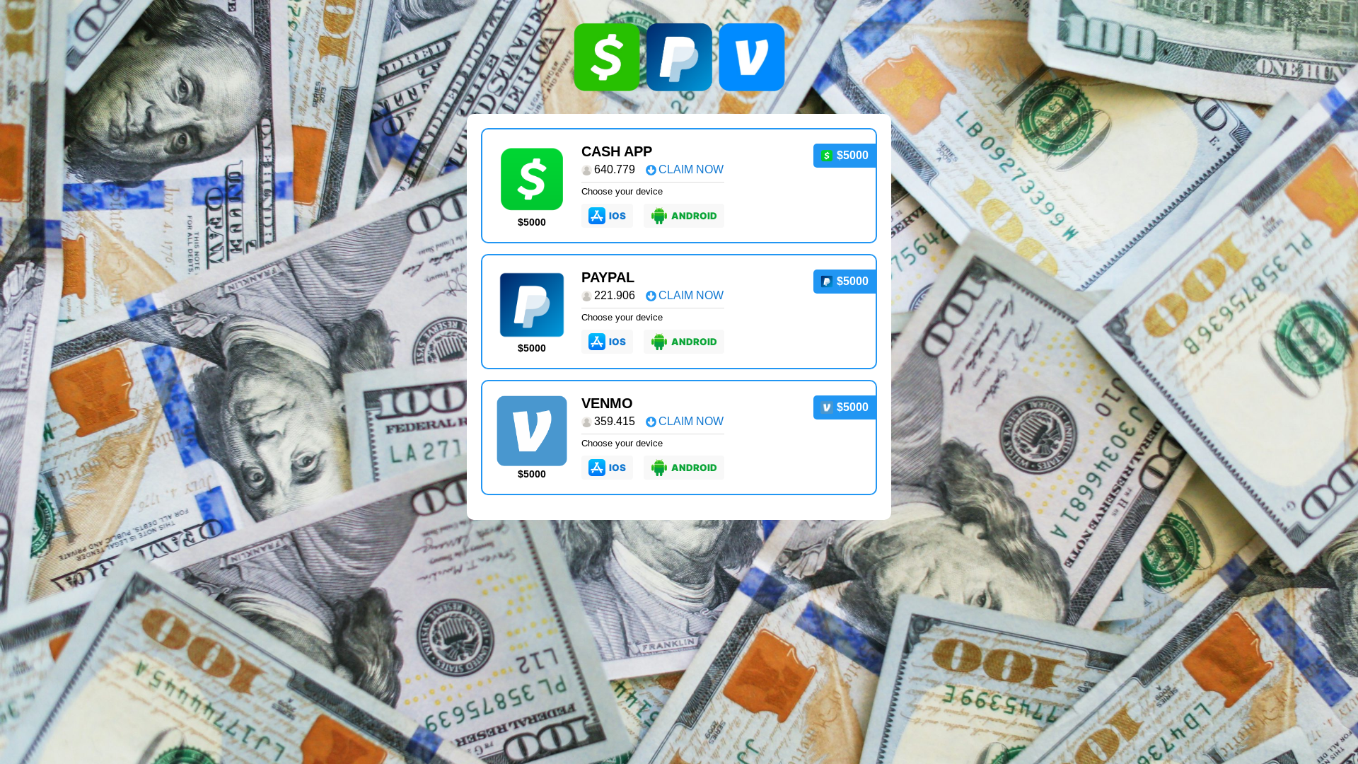 website screenshot of https://cashblessingg2025.blogspot.com/